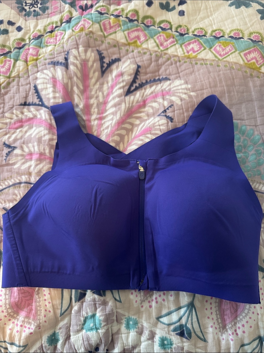 lululemon athletica Purple Front-Zip Sports Bra